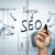 Male hand drawing SEO sketch on blurry interior background. Analysis concept Male hand drawing SEO sketch on blurry interior background. Analysis concept